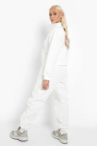 Survêtement d'hiver personnalisé pour femmes Nouveau design Sweat-shirt à capuche à manches longues Ensemble de deux pièces Tissu polaire décontracté à motif uni - Product Image 6