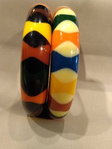 Brazalete de resina, joyería de diseñador de moda, brazalete completo de color de resina, regalo, mármol, ámbar, Irregular, otra pulsera para mujeres y niñas - Product Image 4