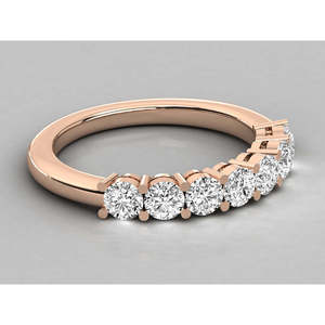 Anillo de Eternidad de Oro de 10K para Mujer con Diamantes Cultivados en Laboratorio, Anillo de Boda con Diseño de Racimo de Corte Princesa y Esmeralda, Claridad VS - Product Image 2