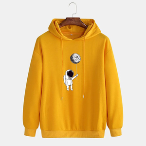 100% algodón polar venta al por mayor pulóver en blanco de gran tamaño mujeres sudaderas con capucha logotipo personalizado algodón coreano sudaderas con capucha y sudaderas - Product Image 4
