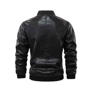 Chaqueta de Cuero 100% Cuero, Chaqueta de Cuero Bomber Personalizada, Chaquetas de Cuero Sólido para Hombre, MOQ Bajo, Alta Calidad - Product Image 2