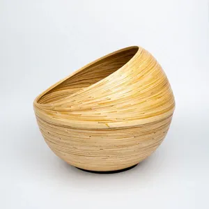 Meilleures ventes de lit en bois de bambou naturel enroulé en bois naturel en bambou filé pour animaux de compagnie fait à la main pour chat et chien accepté par l'OEM - Product Image 3