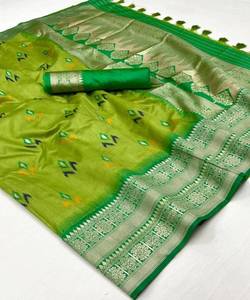 Attractive Eco-Friendly Indian Women Wear Cotton Polyester <b>Beads</b> Lace Saree Garment - Product Image 5