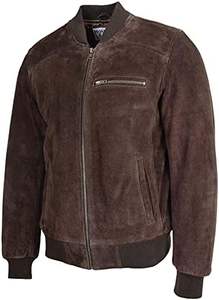 Envío listo Pakistán hizo chaqueta de bombardero de cuero logotipo frontal Vintage moda gamuza búfalo cuero de vaca cabra piel de cordero oveja - Product Image 4