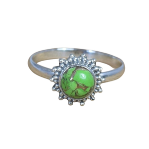 <b>Turquoise</b> Gemstone Jewelry For Women Silver Boho Style <b>Ring</b> Jewelry 925 Sterling Silver Trending Handmade <b>Ring</b> Gift For Mom - Product Image 1