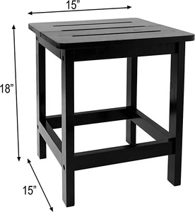 Mesa auxiliar cuadrada HDPE Adirondack, mesa auxiliar moderna HDPE para exteriores, mesa auxiliar resistente a la intemperie para juego de muebles de Patio - Product Image 4