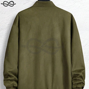 Blousons d'aviateur baggy à épaules tombantes pour hommes, style High Street, nouvelle mode, impression personnalisée avec options de broderie personnalisées OEM - Product Image 6