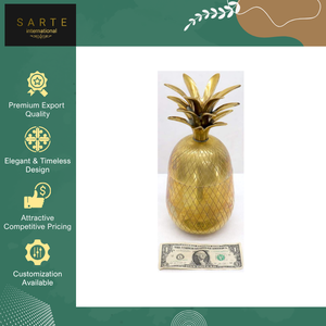 Pot de rangement de luxe écologique en métal doré ananas de qualité supérieure Pot unique décoratif élégant pour la cuisine et la décoration intérieure - Product Image 5