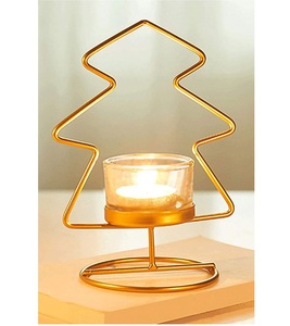 Portavelas de Alambre Metálico, Minimalista, Decoración para el Hogar, Centro de Mesa para una Luz Cálida y Romántica, Estilo Interior - Product Image 6