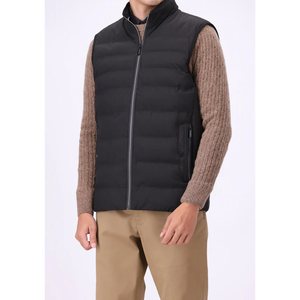 Gilet matelassé formel d'hiver pour homme, motif paisley, polyester respirant avec fermeture éclair, service OEM, vêtement d'extérieur coupe-vent - Product Image 1