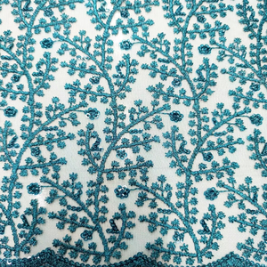 เดรสงานแต่งงานปัก & ปักลายลูกปัดโพลีเอสเตอร์100% ผ้าลูกไม้สำหรับเจ้าสาว - Product Image 1