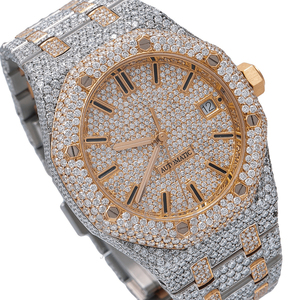 Reloj de acero inoxidable de lujo para hombre con Moissanite VVS Clarity Baguette Diamond Totalmente helado para uso diario Fiestas de lujo - Product Image 4