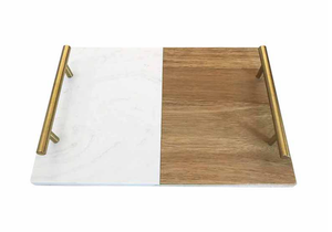 Plateau en bois et résine de qualité supérieure et manche en bois Plat de service en époxy de luxe disponible en différentes couleurs Rive - Product Image 2