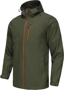 Chaqueta Cortavientos Impermeable con Capucha, Ligera, Informal, Unisex, Transpirable, para Senderismo al Aire Libre en la Montaña - Product Image 6