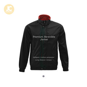 Unisex Premium Reversible 240gsm Alta Densidad Algodón Poliéster Chaqueta de abrigo en blanco Casual Diseño sólido J08 - Product Image 1