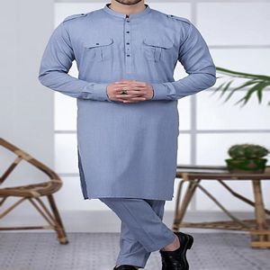 <b>MENS</b> SHALWAR KAMEEZ HOT SELLING 2024 in SOLID COLOR MUSLIM <b>DRESSES</b> WITH TOP QUALITY BEST GIFTS for MUSLIMFACTORY DIRECT SALE2024 - Product Image 1
