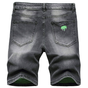 2025 nueva moda Pantalones cortos de mezclilla azul para hombre ropa de marca 100% algodón diseño desgastado de verano hecho en Pakistán - Product Image 3