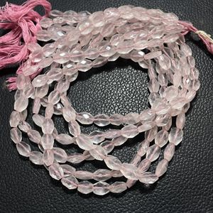 Cuentas DE FORMA DE PEPITA facetada de cuarzo rosa Cuentas irregulares de piedras preciosas rosas naturales para la fabricación de joyas - Product Image 2