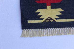 Geometric Design Cotton Dhurrie Premium Large Handmade <b>Rug</b> Made in India handmade - Product Image 3