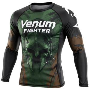 Camiseta de Compresión Deportiva de Primera Calidad para Entrenamiento, con Logotipo Personalizado, Proveedor de Ropa Deportiva, Rashguard MMA Venum Fighter - Product Image 4