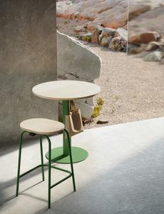 Mesa de Bar moderna de estilo industrial, muebles de madera de primera calidad con base de metal de hierro de alta calidad para restaurante, plegable para uso en sótano - Product Image 3