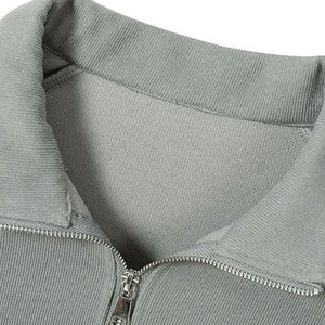 Custom Logo Women's Oversize Fleece Crewneck Sweatshirt Casual Knit Long Sleeve Pullover for Fall and Winter - Product Image 3