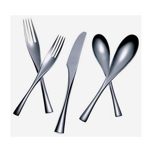 Stainless Steel Unique Flat Design Handel with Silver Plated Flatware Cutlery <b>Set</b> Resin Handle Flatware <b>Sets</b> - Product Image 2