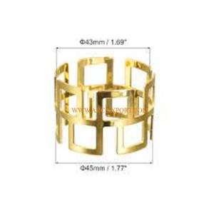 Marvelous Designing Hot <b>Sale</b> Customized Shape Metal Brass Napkin Ring Standard <b>Top</b> Quality <b>Table</b> Ware Decorative Napkin Ring - Product Image 1