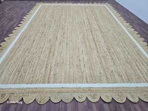 พรมปอกระเจา10X14ทำด้วยมือขนาด8x10 12X15 9x12ขนาดสำหรับห้องนั่งเล่น - Product Image 5