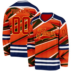 Premium Quality Ice Hockey Team Jersey Heat-Transfer Printed 100% Polyester Anti-Bacterial Quick Dry Unisex Adult - Product Image 1