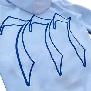 Custom 500G Men's Hooded Pullover Unisex Heavyweight Cotton <b>Hoodie</b> Plain Black with Puff Printing Embroidery Logo Casual Style - Product Image 6