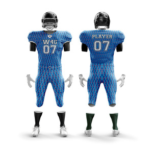 Tenues de football américain entièrement personnalisées, respirantes, antibactériennes, 100% polyester, séchage rapide, grande taille, impression personnalisée - Product Image 6