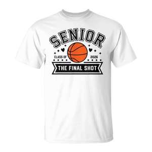 T-shirt promotionnel de basket-ball pour la soirée des seniors 2026 – Collection Équipe de basket-ball senior - Product Image 1