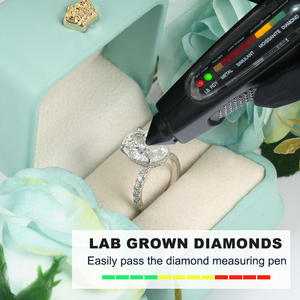 Custom Trendy Engagement Wedding Ring 6CT Oval Cut <b>Lab</b> Grown Diamond 18k White Gold D Color IGI Certified Gold Plated Women - Product Image 4