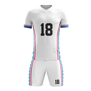 Séchage rapide Top Performance Logo Couture contrastée Uniforme de football Maille légère Hommes Athlétique Jeunesse France, maillots de football - Product Image 3