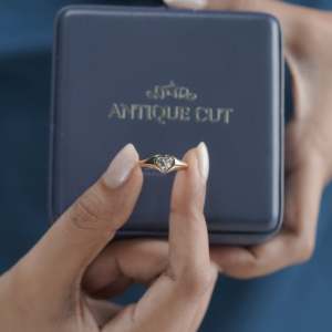 IGI Certified Solid Yellow Gold Bezel Heart <b>Diamond</b> <b>Ring</b> - Product Image 6