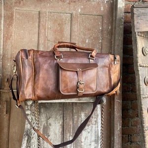 Handmade Large Genuine <b>Leather</b> Travel <b>Bag</b> Personalized <b>Mens</b> <b>Weekender</b> Overnight <b>Bag</b>-Expandable Vintage Style Brown Black Tan - Product Image 4
