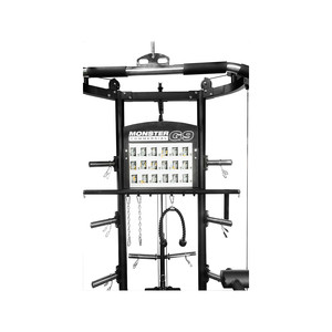 Máquina Multigimnasio Todo en Uno de Acero Transparente de Calidad Fitness Magnificent Class G9 con Ganchos de Seguridad Opcionales y Prensa de Piernas - Product Image 2