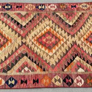 Turkish <b>Runner</b> Rug 2.5x8.9 ft, <b>Red</b> Plants & trees Vintage Wool Rug - Product Image 3