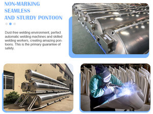 NUEVO 30 ft Kinocean Aluminio de lujo de dos pisos Pontón Barco de remos con motor para la venta - Product Image 3