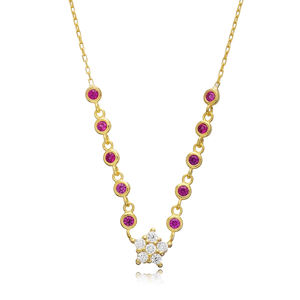 Collier à breloques en argent avec motif d'étoile en pierre CZ Améthyste Bijouterie en gros Bijouterie fine - Product Image 3