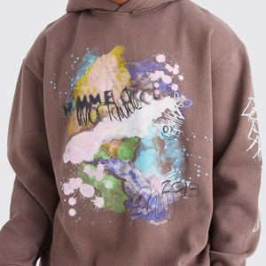 Survêtement pour homme en coton et polyester coupe-vent, à capuche, décontracté, uni, dernier design, logo personnalisé, taille plus - Product Image 5
