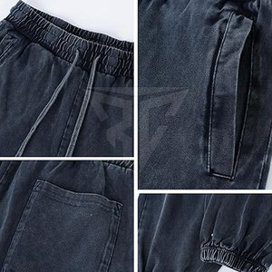 Professional Made Low Price Acid Wash <b>Trouser</b> OEM Service Custom Made Logo Design Men Acid Wash <b>Trouser</b> For Sale - Product Image 5