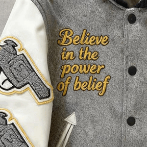 Veste bomber d'hiver à col en V de style américain personnalisée pour hommes, avec des patchs brodés, streetwear, coupe-vent, vestes pour hommes - Product Image 5