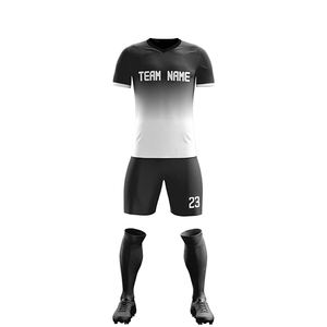 Uniformes de football respirants légers de haute qualité en gros 100% polyester fait sur mesure nom d'équipe unisexe adulte à manches courtes - Product Image 5