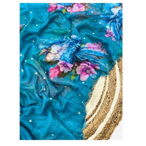 Blusa adjunta de tela de seda Taby de calidad superior tradicional con estampado hecho a mano Elegance de Boutique India para uso étnico - Product Image 3