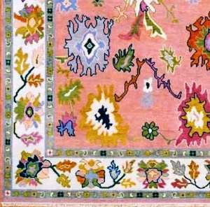 พรมทอมือแบบถักลายโบราณ8x10พรมสไตล์ตุรกีวินเทจแบบดั้งเดิมห้องนั่งเล่นห้องน้ำใช้สวดมนต์สีชมพูหรูหรา - Product Image 2