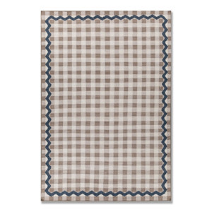 Alfombra Kilim de Lana Tejida Plana Gris y Negra Alhambra ADWL-13292 para Decoración de Sala de Estar, Pasillo, Alfombra Rectangular de Yute para Decoración de Habitaciones - Product Image 1