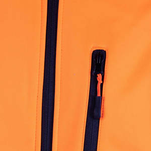 Chaqueta Softshell Reflectante Naranja para Hombre, Chaqueta de Trabajo de Seguridad, Resistente al Viento y al Agua, con Cremallera Completa, Alta Visibilidad - Product Image 5