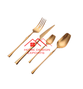 Juego de Cubiertos de Metal de Lujo para el Hogar, Hoteles y Restaurantes, Juego de Cubiertos Hechos a Mano con Acabado Dorado - Product Image 4